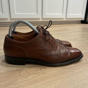 Hirokawa Scotch Grain Bench Made Brown Leather Lace Up Oxfords Size 25 EEE/7 US